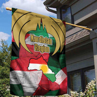 Kurdistan Region Iraq Garden Flag Eagle Emblem Red Green Black - Wonder Print Shop