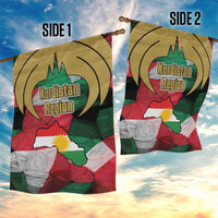 Kurdistan Region Iraq Garden Flag Eagle Emblem Red Green Black - Wonder Print Shop