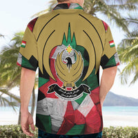 Kurdistan Region Iraq Hawaiian Shirt Eagle Emblem Red Green Black - Wonder Print Shop