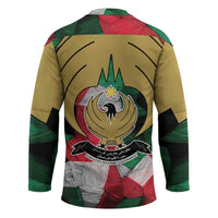 Kurdistan Region Iraq Hockey Jersey Eagle Emblem Red Green Black - Wonder Print Shop