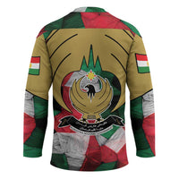 Kurdistan Region Iraq Hockey Jersey Eagle Emblem Red Green Black - Wonder Print Shop