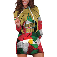 Kurdistan Region Iraq Hoodie Dress Eagle Emblem Red Green Black - Wonder Print Shop