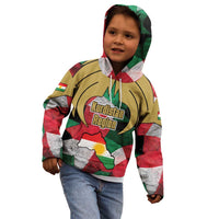 Kurdistan Region Iraq Kid Hoodie Eagle Emblem Red Green Black - Wonder Print Shop