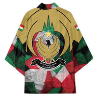 Kurdistan Region Iraq Kimono Eagle Emblem Red Green Black - Wonder Print Shop