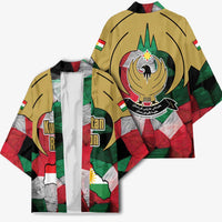 Kurdistan Region Iraq Kimono Eagle Emblem Red Green Black - Wonder Print Shop