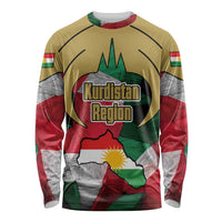 Kurdistan Region Iraq Long Sleeve Shirt Eagle Emblem Red Green Black - Wonder Print Shop