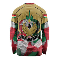 Kurdistan Region Iraq Long Sleeve Shirt Eagle Emblem Red Green Black - Wonder Print Shop