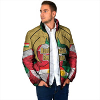 Kurdistan Region Iraq Padded Jacket Eagle Emblem Red Green Black - Wonder Print Shop