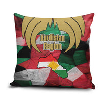Kurdistan Region Iraq Pillow Cover Eagle Emblem Red Green Black - Wonder Print Shop