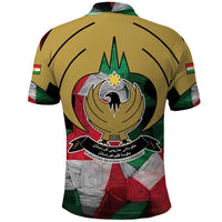 Kurdistan Region Iraq Polo Shirt Eagle Emblem Red Green Black - Wonder Print Shop