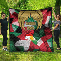 Kurdistan Region Iraq Quilt Eagle Emblem Red Green Black - Wonder Print Shop