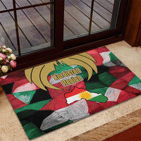 Kurdistan Region Iraq Rubber Doormat Eagle Emblem Red Green Black - Wonder Print Shop