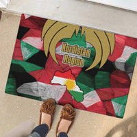 Kurdistan Region Iraq Rubber Doormat Eagle Emblem Red Green Black - Wonder Print Shop