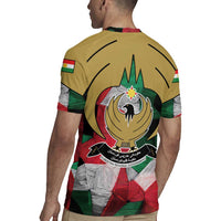 Kurdistan Region Iraq Rugby Jersey Eagle Emblem Red Green Black - Wonder Print Shop