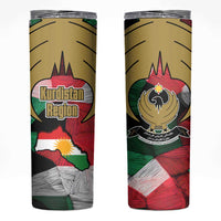 Kurdistan Region Iraq Skinny Tumbler Eagle Emblem Red Green Black - Wonder Print Shop