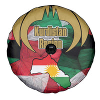 Kurdistan Region Iraq Spare Tire Cover Eagle Emblem Red Green Black - Wonder Print Shop