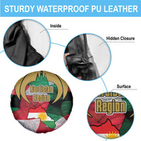 Kurdistan Region Iraq Spare Tire Cover Eagle Emblem Red Green Black - Wonder Print Shop