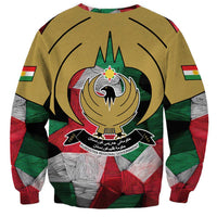 Kurdistan Region Iraq Sweatshirt Eagle Emblem Red Green Black - Wonder Print Shop