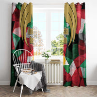 Kurdistan Region Iraq Window Curtain Eagle Emblem Red Green Black - Wonder Print Shop