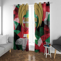 Kurdistan Region Iraq Window Curtain Eagle Emblem Red Green Black - Wonder Print Shop