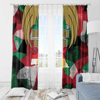 Kurdistan Region Iraq Window Curtain Eagle Emblem Red Green Black - Wonder Print Shop