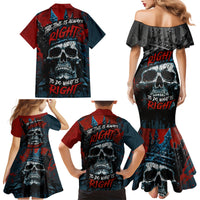 Skull King Family Matching Mermaid Dress and Hawaiian Shirt The Time Is Always Right To Do What Is Right - Wonder Print Shop