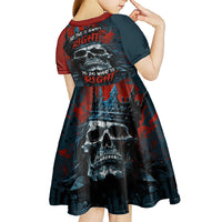 Skull King Kid Short Sleeve Dress The Time Is Always Right To Do What Is Right - Wonder Print Shop