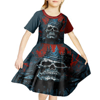 Skull King Kid Short Sleeve Dress The Time Is Always Right To Do What Is Right - Wonder Print Shop