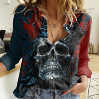 Skull King Women Casual Shirt The Time Is Always Right To Do What Is Right - Wonder Print Shop