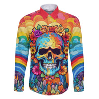 Floral Skull Family Matching Off Shoulder Short Dress and Hawaiian Shirt I'm Blunt because god rolled me that way - Wonder Print Shop