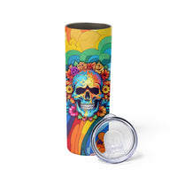 Floral Skull Skinny Tumbler I'm Blunt because god rolled me that way - Wonder Print Shop