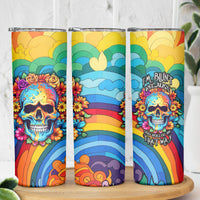 Floral Skull Skinny Tumbler I'm Blunt because god rolled me that way - Wonder Print Shop