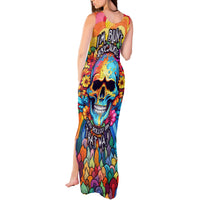 Floral Skull Tank Maxi Dress I'm Blunt because god rolled me that way - Wonder Print Shop