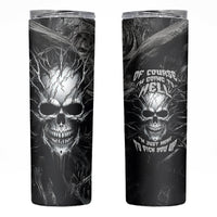 Horror Skull Skinny Tumbler Of course i'm going to hell i'm just here to pick you up - Wonder Print Shop