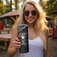 Horror Skull Skinny Tumbler Of course i'm going to hell i'm just here to pick you up - Wonder Print Shop