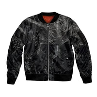 Horror Skull Sleeve Zip Bomber Jacket Of course i'm going to hell i'm just here to pick you up - Wonder Print Shop