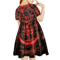 Demon Skull Kid Short Sleeve Dress Welcome to Hell - Wonder Print Shop