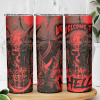 Demon Skull Skinny Tumbler Welcome to Hell - Wonder Print Shop