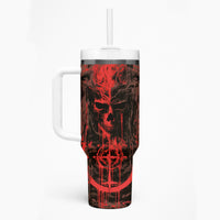 Demon Skull Tumbler With Handle Welcome to Hell - Wonder Print Shop