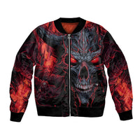 Demon Skull Bomber Jacket You Better Pray I Don't Get Up - Wonder Print Shop