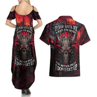 Demon Skull Couples Matching Summer Maxi Dress and Hawaiian Shirt You Better Pray I Don't Get Up - Wonder Print Shop