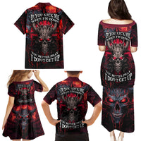 Demon Skull Family Matching Puletasi Dress and Hawaiian Shirt You Better Pray I Don't Get Up - Wonder Print Shop