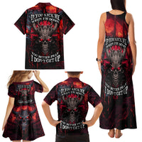 Demon Skull Family Matching Tank Maxi Dress and Hawaiian Shirt You Better Pray I Don't Get Up - Wonder Print Shop