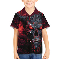 Demon Skull Kid Hawaiian Shirt You Better Pray I Don't Get Up - Wonder Print Shop