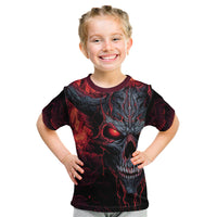 Demon Skull Kid T Shirt You Better Pray I Don't Get Up - Wonder Print Shop