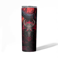 Demon Skull Skinny Tumbler You Better Pray I Don't Get Up - Wonder Print Shop