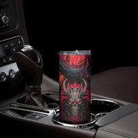 Demon Skull Skinny Tumbler You Better Pray I Don't Get Up - Wonder Print Shop