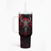 Demon Skull Tumbler With Handle You Better Pray I Don't Get Up - Wonder Print Shop