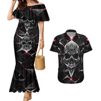 Diamond Skull Couples Matching Mermaid Dress and Hawaiian Shirt Shine Bright Like Diamond - Wonder Print Shop