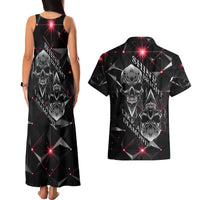 Diamond Skull Couples Matching Tank Maxi Dress and Hawaiian Shirt Shine Bright Like Diamond - Wonder Print Shop